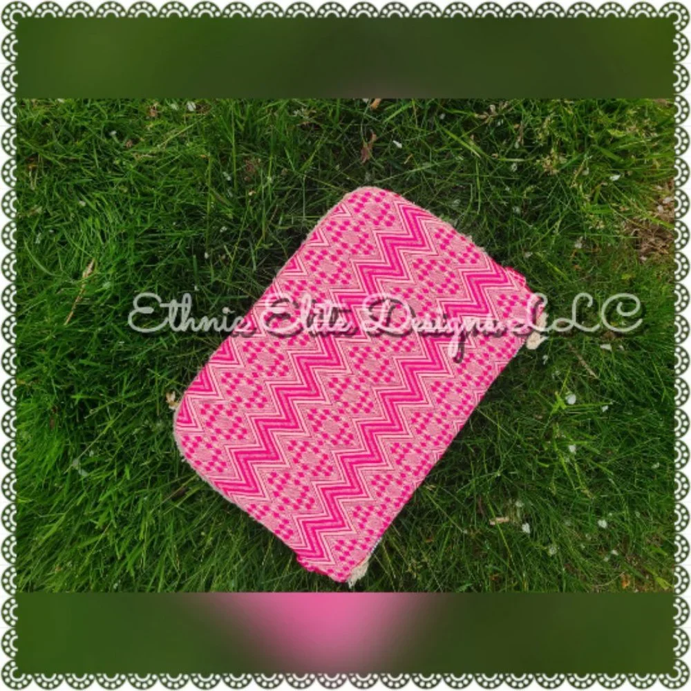 New pink Handmade Banjara fringe Jute Bag - Silver And Gold Leather Slin… - Picture 7 of 8